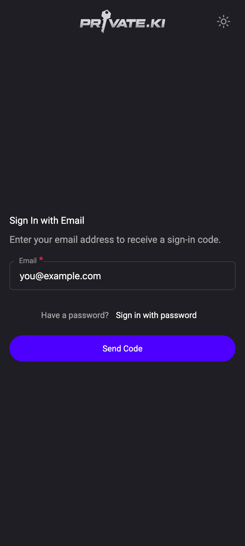 Sign In with Email: the address the invitation went to.