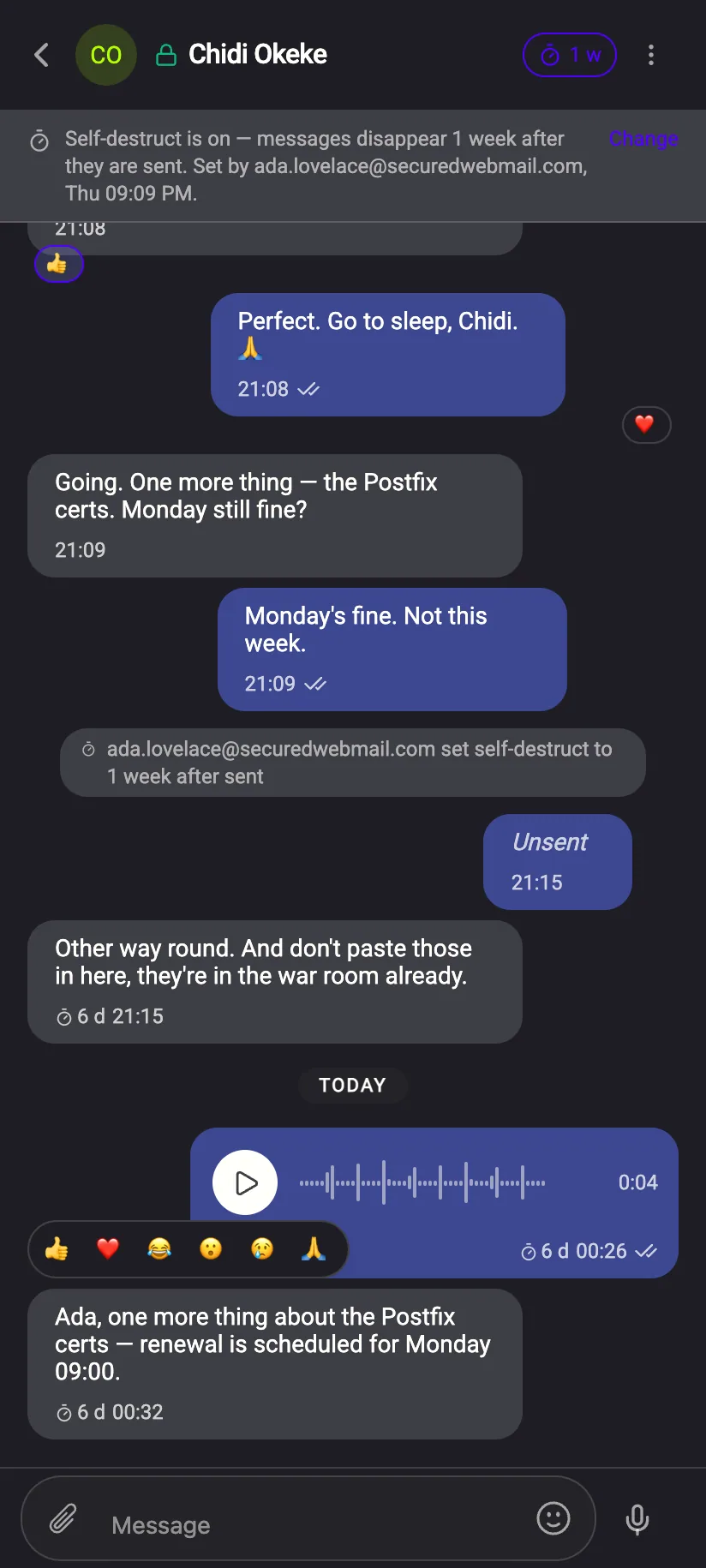 Phone: account menu with Settings and Lock